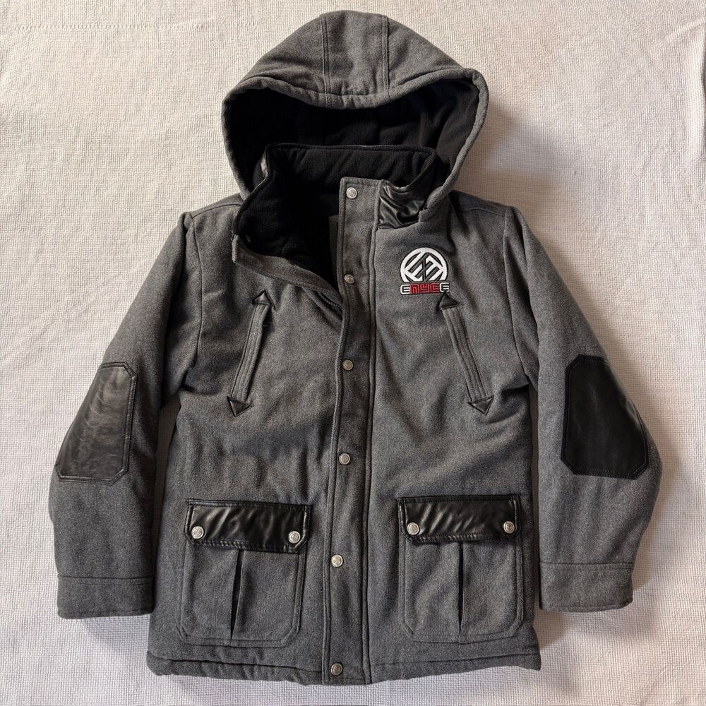 Enyce Hooded Jacket with Leather Accents Vintage Y2K